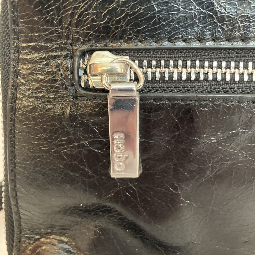 Hobo International Nash Leather Crossbody Bag Black Zipper - Picture 3 of 10